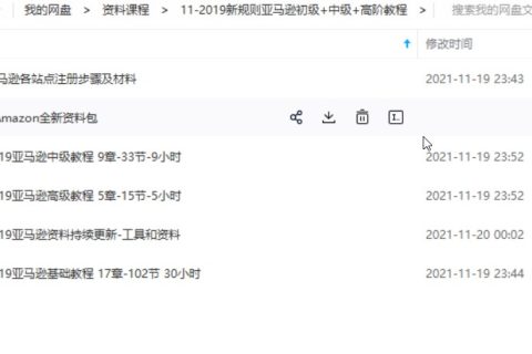 2019新规则亚马逊初级+中级+高阶教程